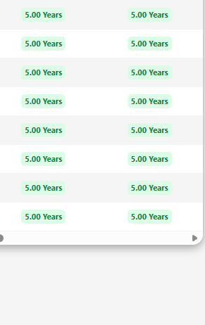 Final years of the results table under Option 2: both Buckets stay at 5 years.